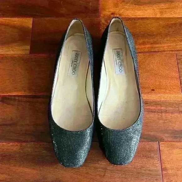 𝅺JIMMY  Choo • Classic flat sequin round toe - Picture 1 of 10